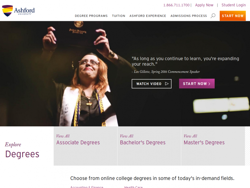 Ashford EDU home page