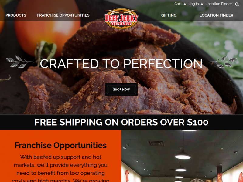 Beef Jerky Outlet home page