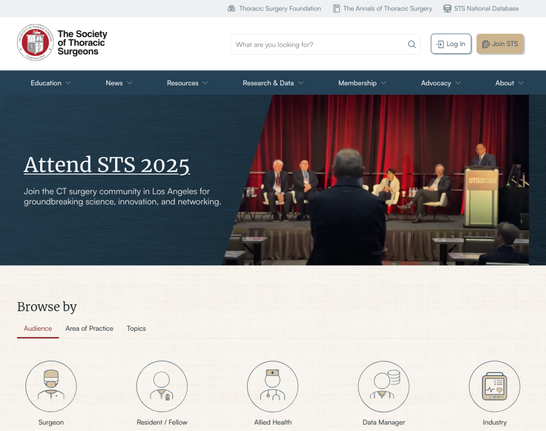 Society Of Thoracic Surgeons screenshot